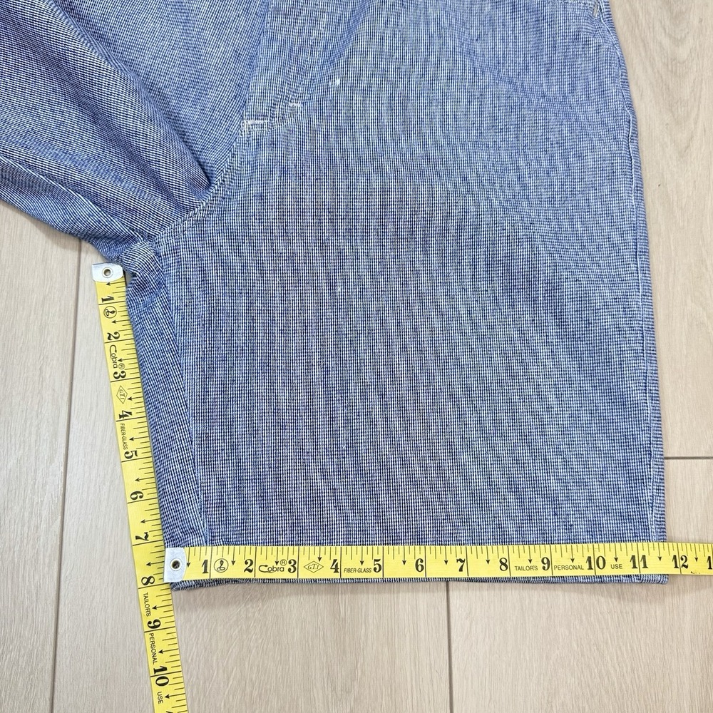 Vintage 1990's Lee USA High Rise Blue Micro Check Mom Shorts Size 12 Med 90s - Picture 13 of 13